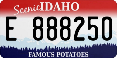 ID license plate E888250
