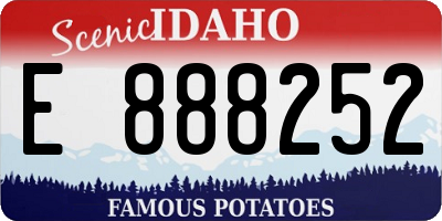 ID license plate E888252