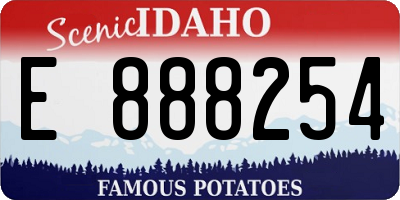 ID license plate E888254
