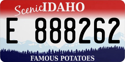ID license plate E888262