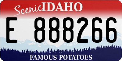 ID license plate E888266