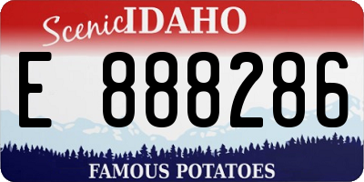 ID license plate E888286