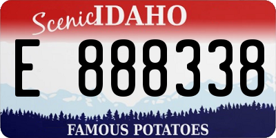 ID license plate E888338