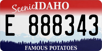 ID license plate E888343