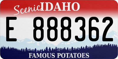 ID license plate E888362