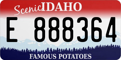 ID license plate E888364
