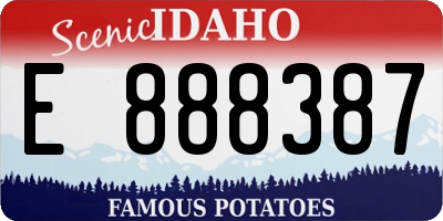 ID license plate E888387