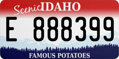 ID license plate E888399