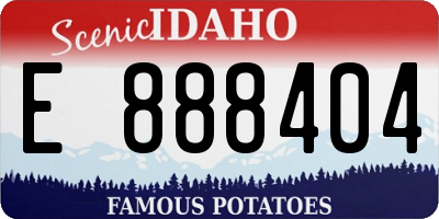 ID license plate E888404