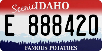 ID license plate E888420