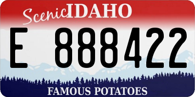 ID license plate E888422