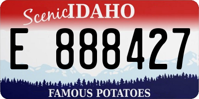ID license plate E888427