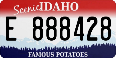 ID license plate E888428