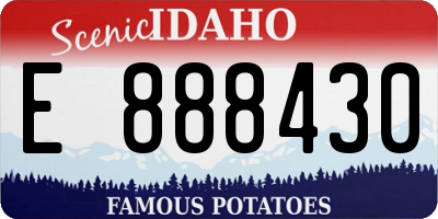 ID license plate E888430