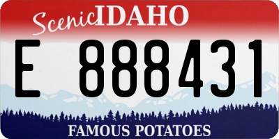 ID license plate E888431