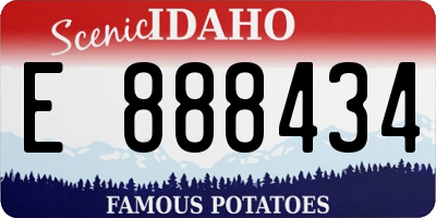 ID license plate E888434