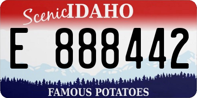 ID license plate E888442
