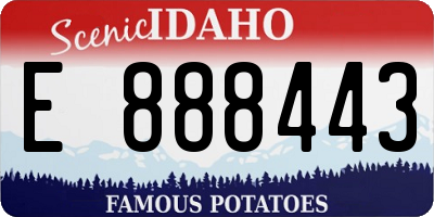 ID license plate E888443