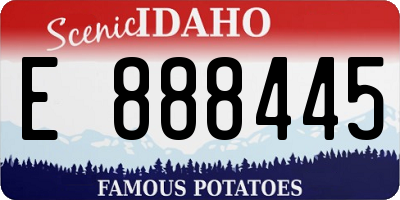 ID license plate E888445