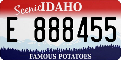 ID license plate E888455