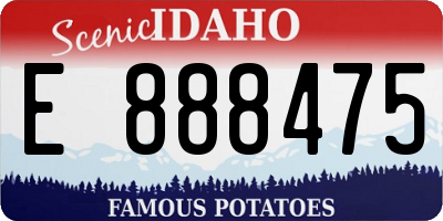 ID license plate E888475