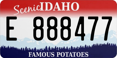 ID license plate E888477