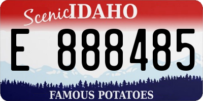 ID license plate E888485