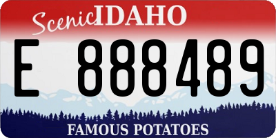 ID license plate E888489
