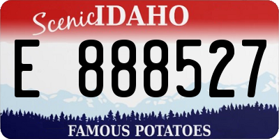 ID license plate E888527