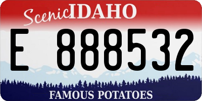 ID license plate E888532