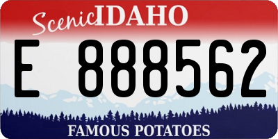 ID license plate E888562