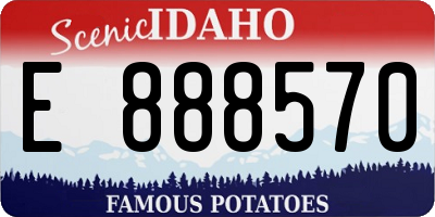 ID license plate E888570