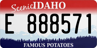 ID license plate E888571