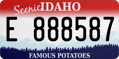 ID license plate E888587