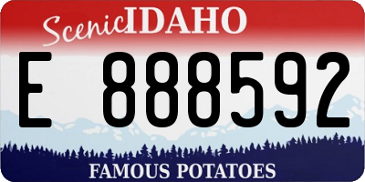 ID license plate E888592