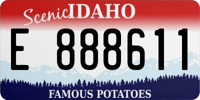 ID license plate E888611