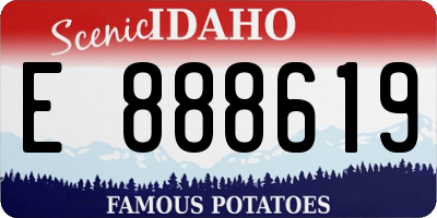 ID license plate E888619