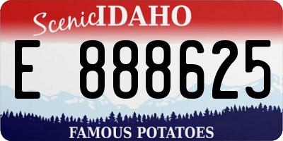 ID license plate E888625