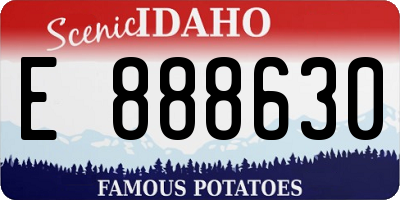 ID license plate E888630