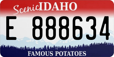 ID license plate E888634