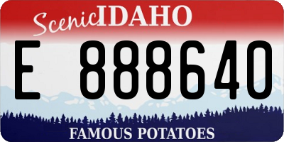 ID license plate E888640