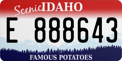 ID license plate E888643