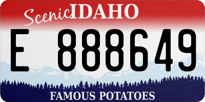 ID license plate E888649