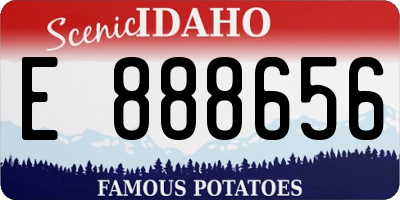 ID license plate E888656
