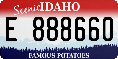 ID license plate E888660