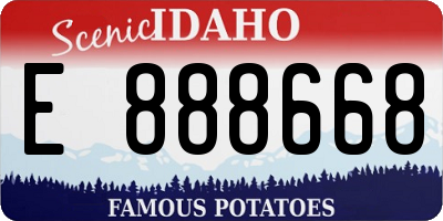 ID license plate E888668