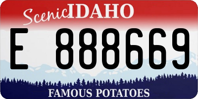 ID license plate E888669