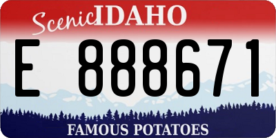ID license plate E888671