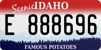 ID license plate E888696