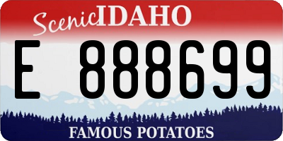 ID license plate E888699